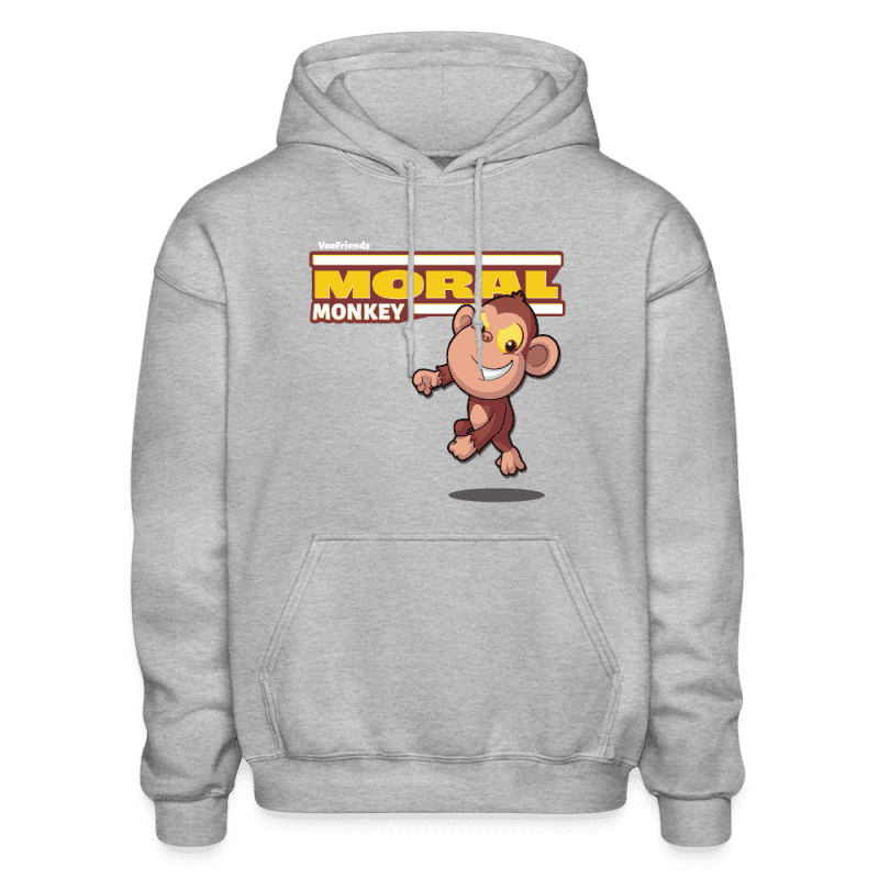 Moral Monkey Character Comfort Adult Hoodie - heather gray