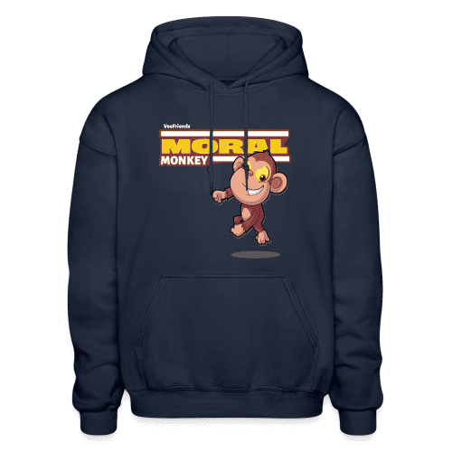 Moral Monkey Character Comfort Adult Hoodie - navy