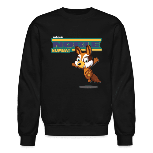 Noble Numbat Character Comfort Adult Crewneck Sweatshirt - black