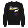 Notorious Ninja Character Comfort Adult Crewneck Sweatshirt - black