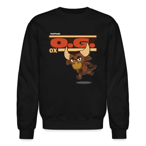 O.G. Ox Character Comfort Adult Crewneck Sweatshirt - black