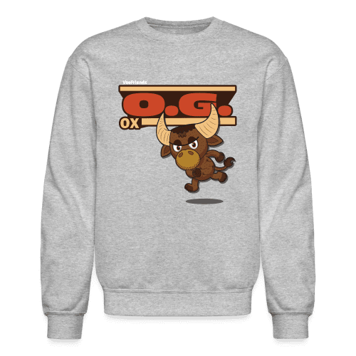 O.G. Ox Character Comfort Adult Crewneck Sweatshirt - heather gray