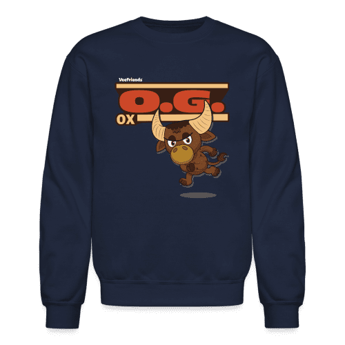 O.G. Ox Character Comfort Adult Crewneck Sweatshirt - navy