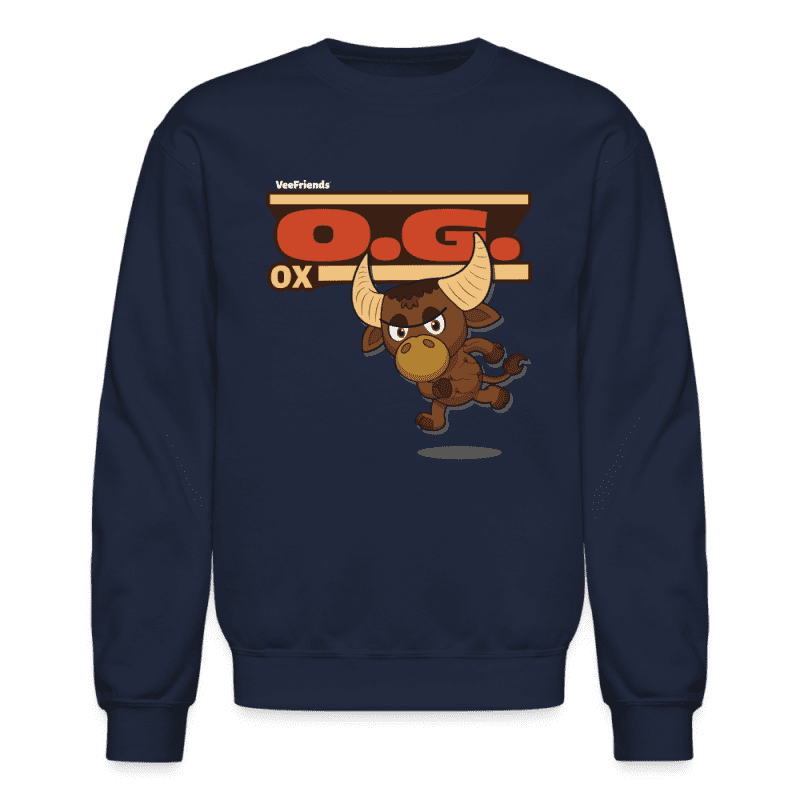 O.G. Ox Character Comfort Adult Crewneck Sweatshirt - navy