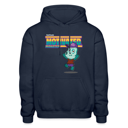 Motivated Monster Character Comfort Adult Hoodie - navy