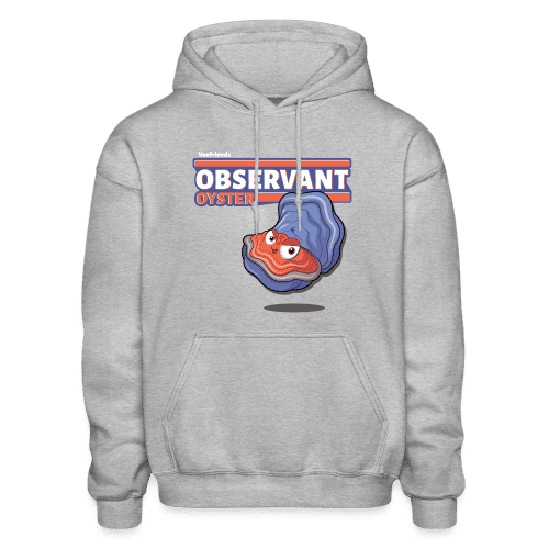 Observant Oyster Character Comfort Adult Hoodie - heather gray