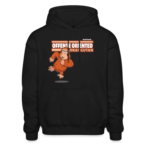 Offense Oriented Orangutan Character Comfort Adult Hoodie - black