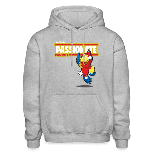 Passionate Parrot Character Comfort Adult Hoodie - heather gray