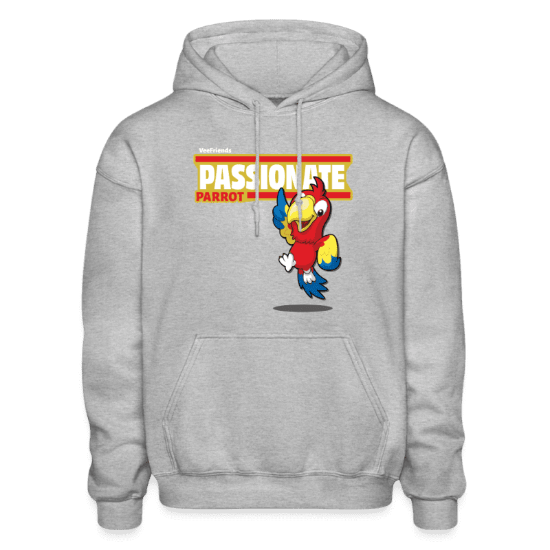 Passionate Parrot Character Comfort Adult Hoodie - heather gray