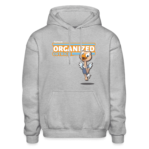 Organized Ostrich Character Comfort Adult Hoodie - heather gray