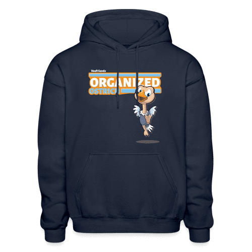 Organized Ostrich Character Comfort Adult Hoodie - navy