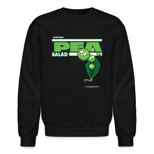 Pea Salad Character Comfort Adult Crewneck Sweatshirt - black