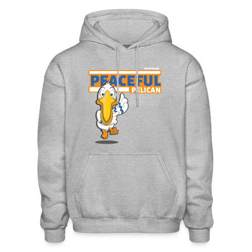 Peaceful Pelican Character Comfort Adult Hoodie - heather gray