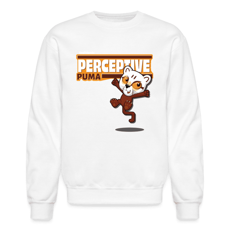 Perceptive Puma Character Comfort Adult Crewneck Sweatshirt - white