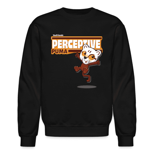 Perceptive Puma Character Comfort Adult Crewneck Sweatshirt - black