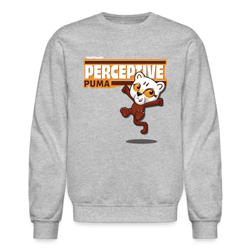 Perceptive Puma Character Comfort Adult Crewneck Sweatshirt - heather gray