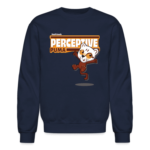 Perceptive Puma Character Comfort Adult Crewneck Sweatshirt - navy