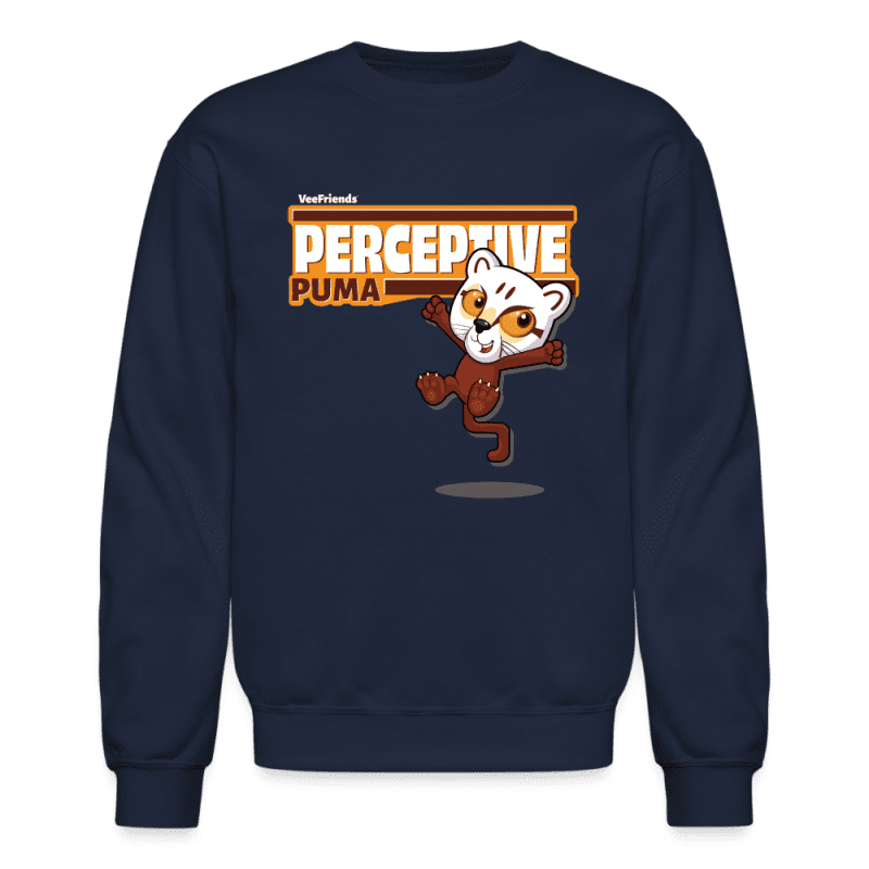 Perceptive Puma Character Comfort Adult Crewneck Sweatshirt - navy