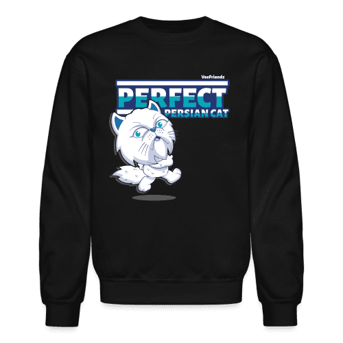 Perfect Persian Cat Character Comfort Adult Crewneck Sweatshirt - black