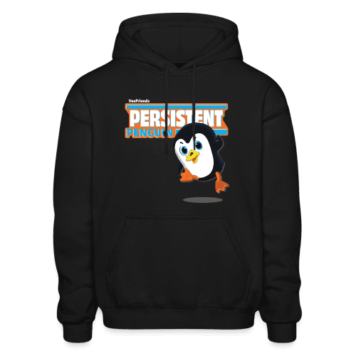 Persistent Penguin Character Comfort Adult Hoodie - black