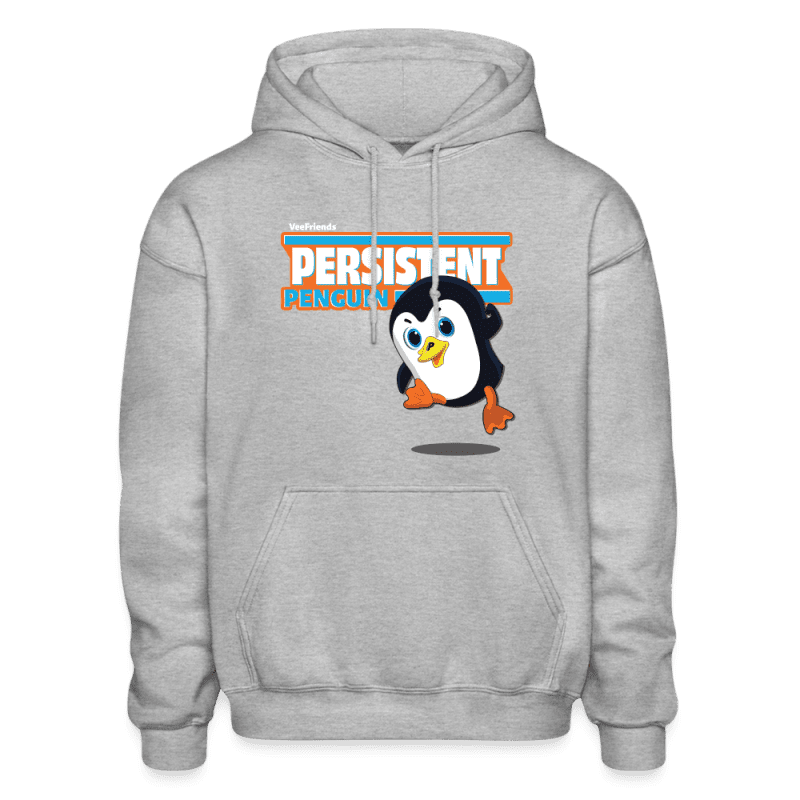 Persistent Penguin Character Comfort Adult Hoodie - heather gray