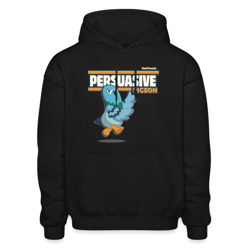 Persuasive Pigeon Character Comfort Adult Hoodie - black