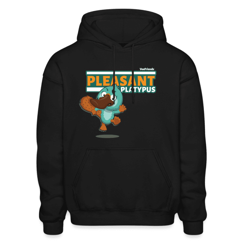 Pleasant Platypus Character Comfort Adult Hoodie - black