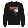 Poised Pug Character Comfort Adult Crewneck Sweatshirt - black