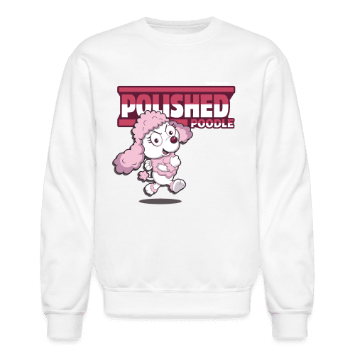 Polished Poodle Character Comfort Adult Crewneck Sweatshirt - white