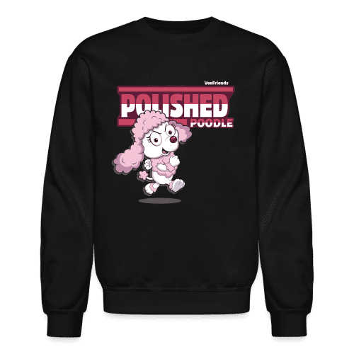 Polished Poodle Character Comfort Adult Crewneck Sweatshirt - black