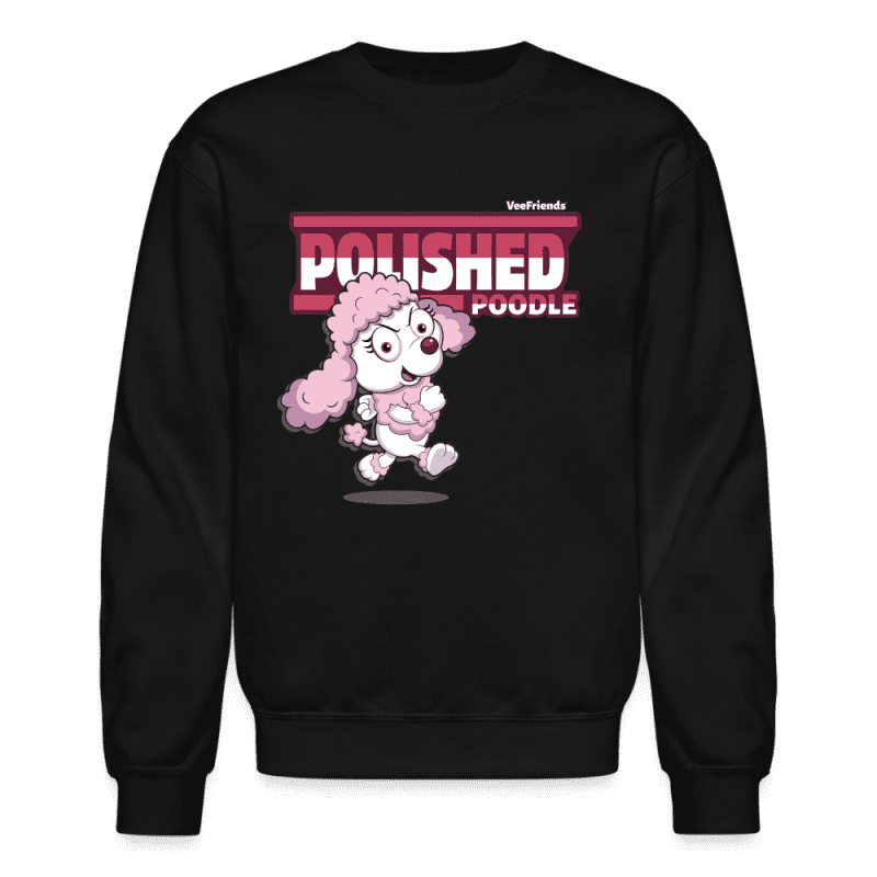 Polished Poodle Character Comfort Adult Crewneck Sweatshirt - black