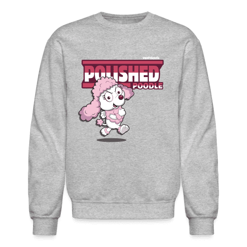 Polished Poodle Character Comfort Adult Crewneck Sweatshirt - heather gray