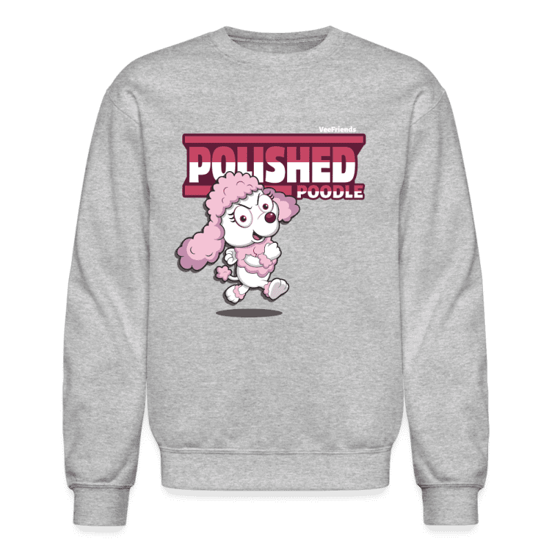 Polished Poodle Character Comfort Adult Crewneck Sweatshirt - heather gray