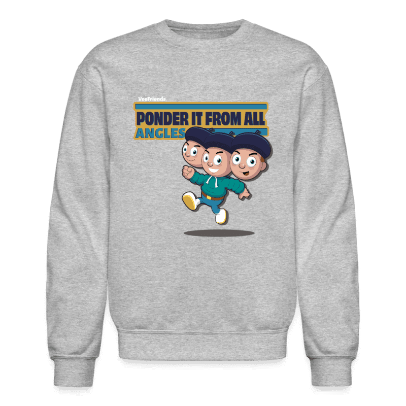 Ponder It From All Angles Character Comfort Adult Crewneck Sweatshirt - heather gray