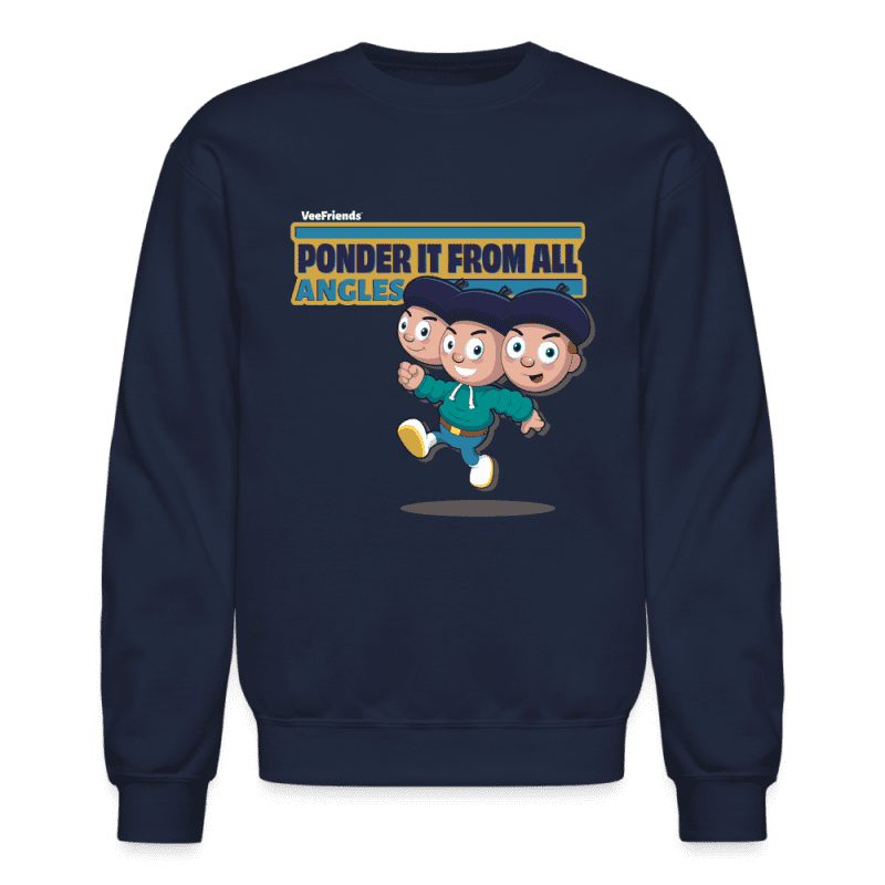 Ponder It From All Angles Character Comfort Adult Crewneck Sweatshirt - navy