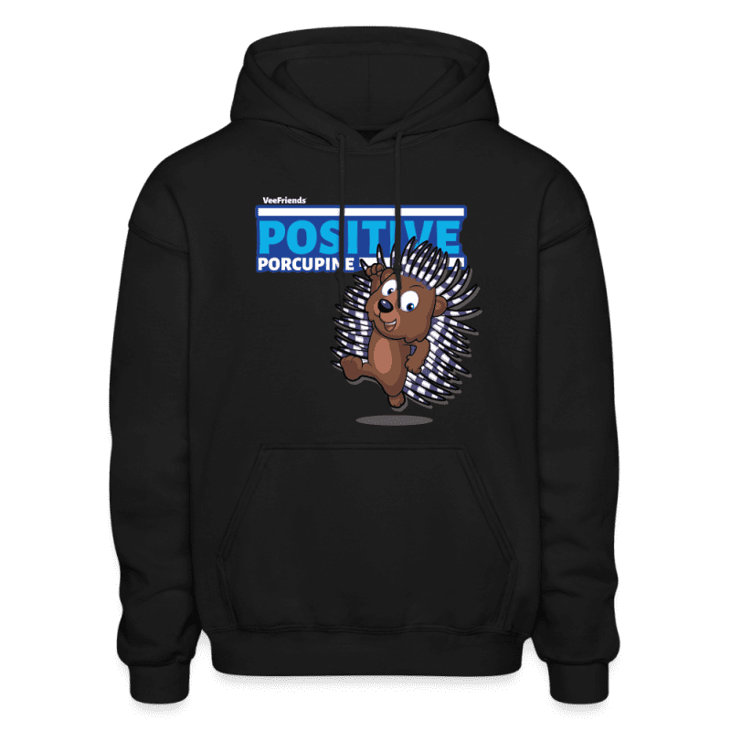 Positive Porcupine Character Comfort Adult Hoodie - black