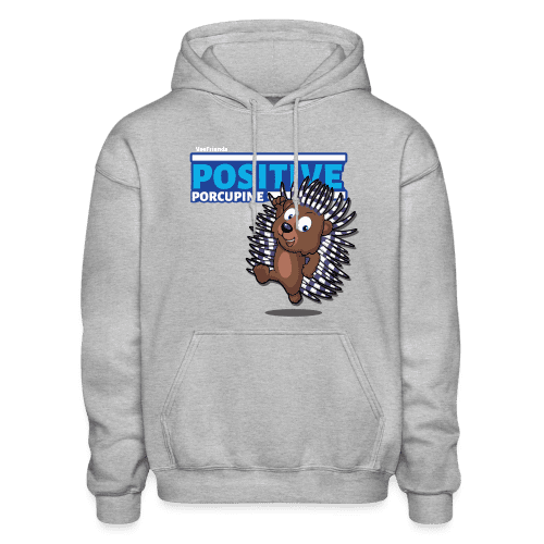 Positive Porcupine Character Comfort Adult Hoodie - heather gray