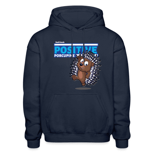 Positive Porcupine Character Comfort Adult Hoodie - navy