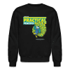 Practical Peacock Character Comfort Adult Crewneck Sweatshirt - black