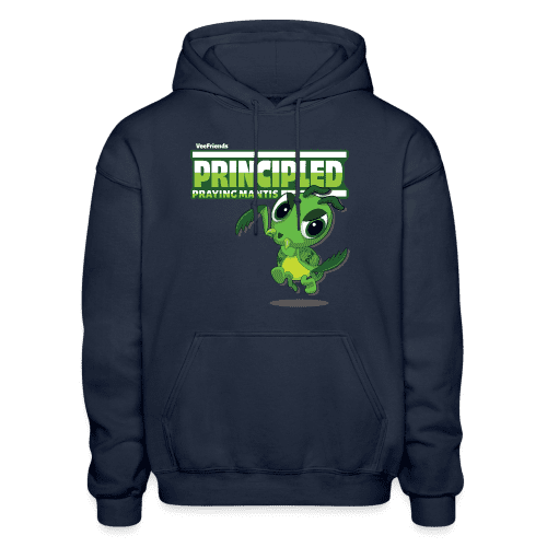 Principled Praying Mantis Character Comfort Adult Hoodie - navy