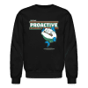 Proactive Piranha Character Comfort Adult Crewneck Sweatshirt - black