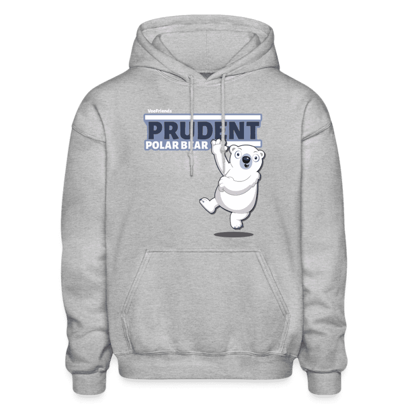 Prudent Polar Bear Character Comfort Adult Hoodie - heather gray