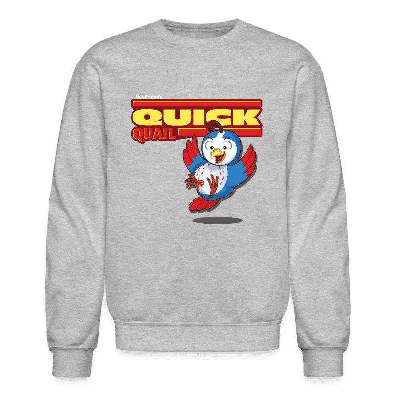 Quick Quail Character Comfort Adult Crewneck Sweatshirt - heather gray