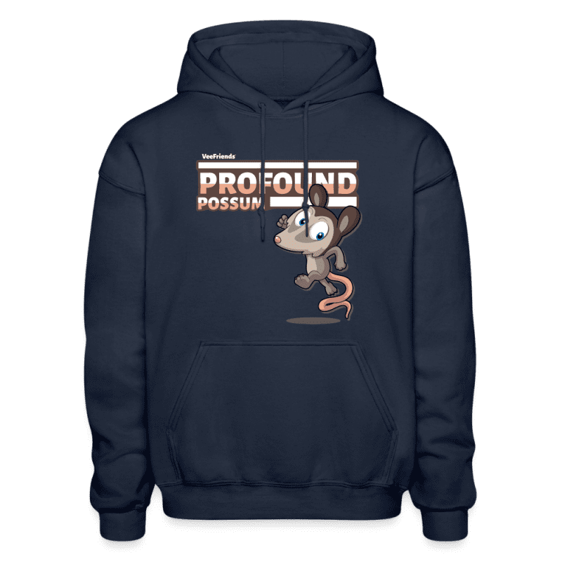 Profound Possum Character Comfort Adult Hoodie - navy