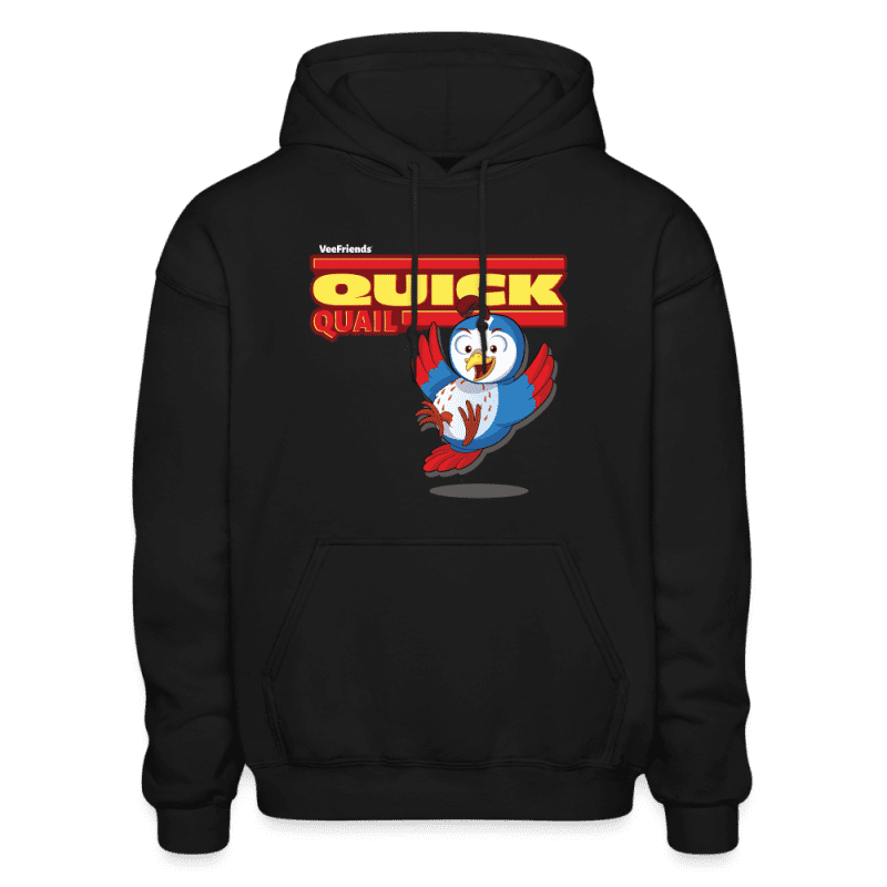 Quick Quail Character Comfort Adult Hoodie - black