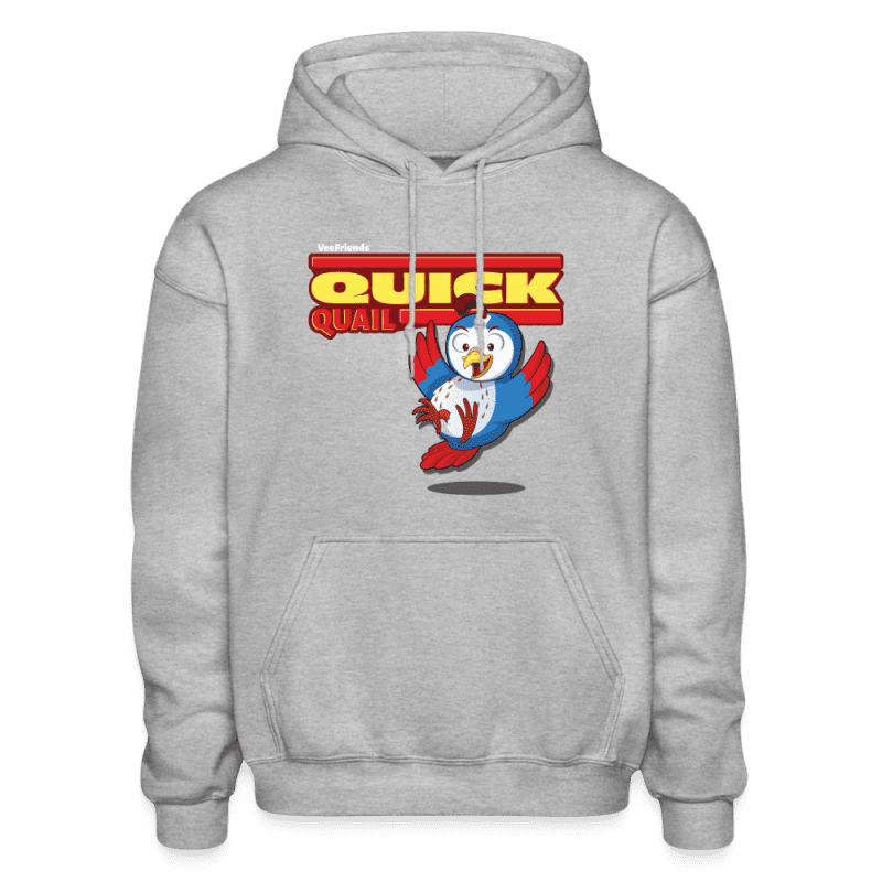 Quick Quail Character Comfort Adult Hoodie - heather gray