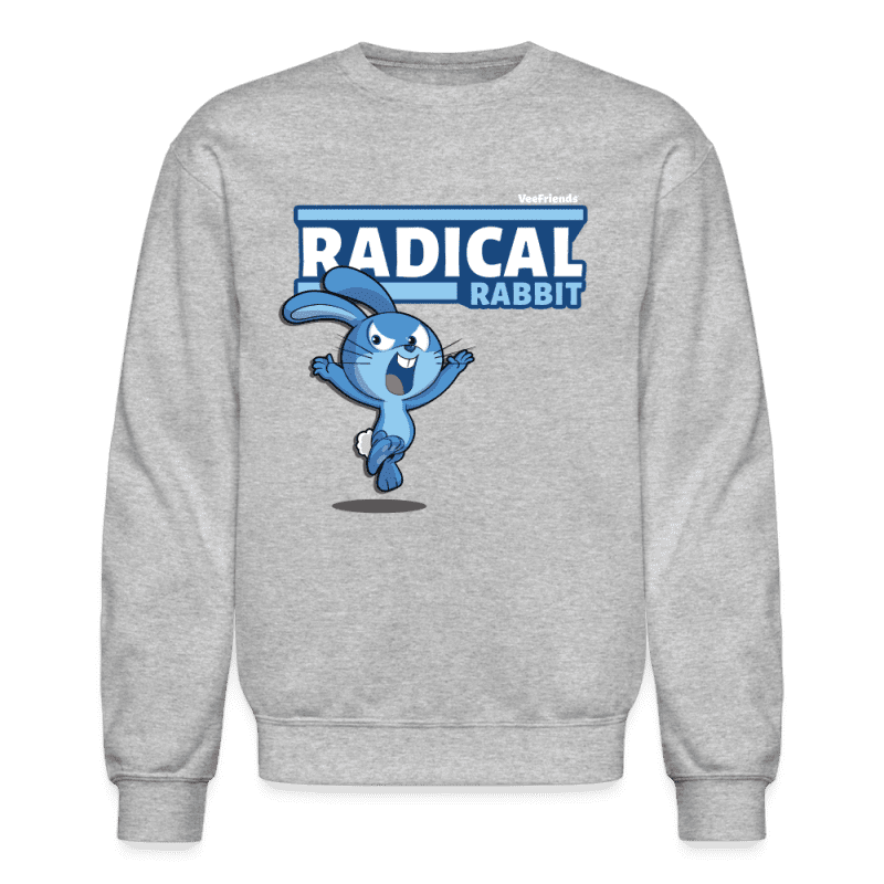 Radical Rabbit Character Comfort Adult Crewneck Sweatshirt - heather gray