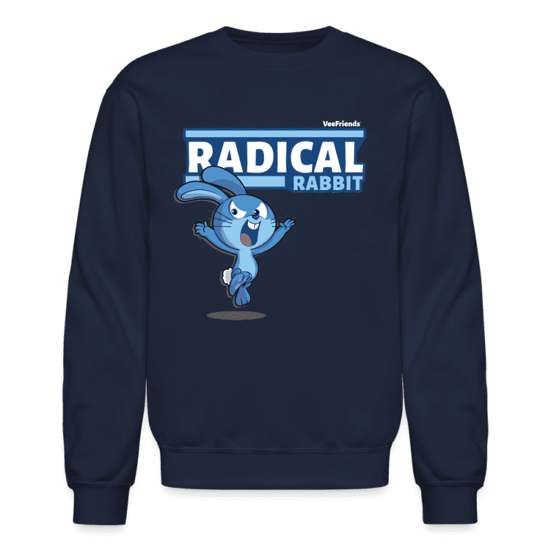 Radical Rabbit Character Comfort Adult Crewneck Sweatshirt - navy