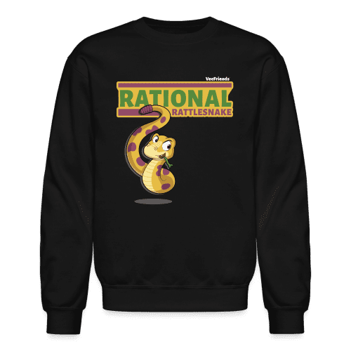 Rational Rattlesnake Character Comfort Adult Crewneck Sweatshirt - black