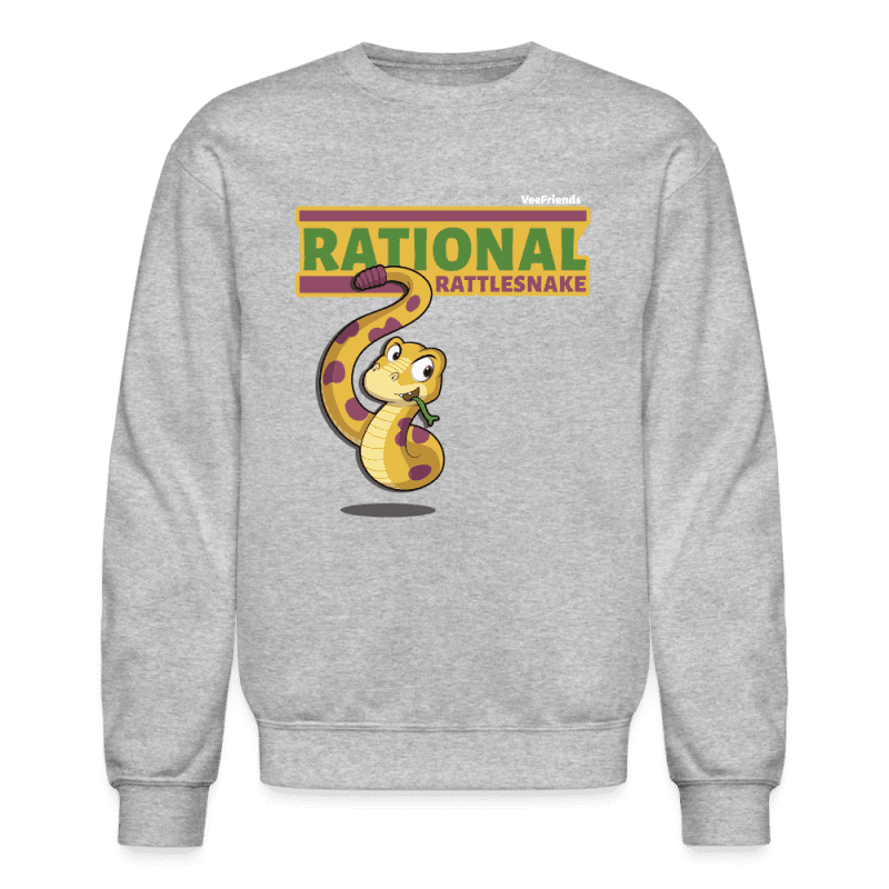 Rational Rattlesnake Character Comfort Adult Crewneck Sweatshirt - heather gray